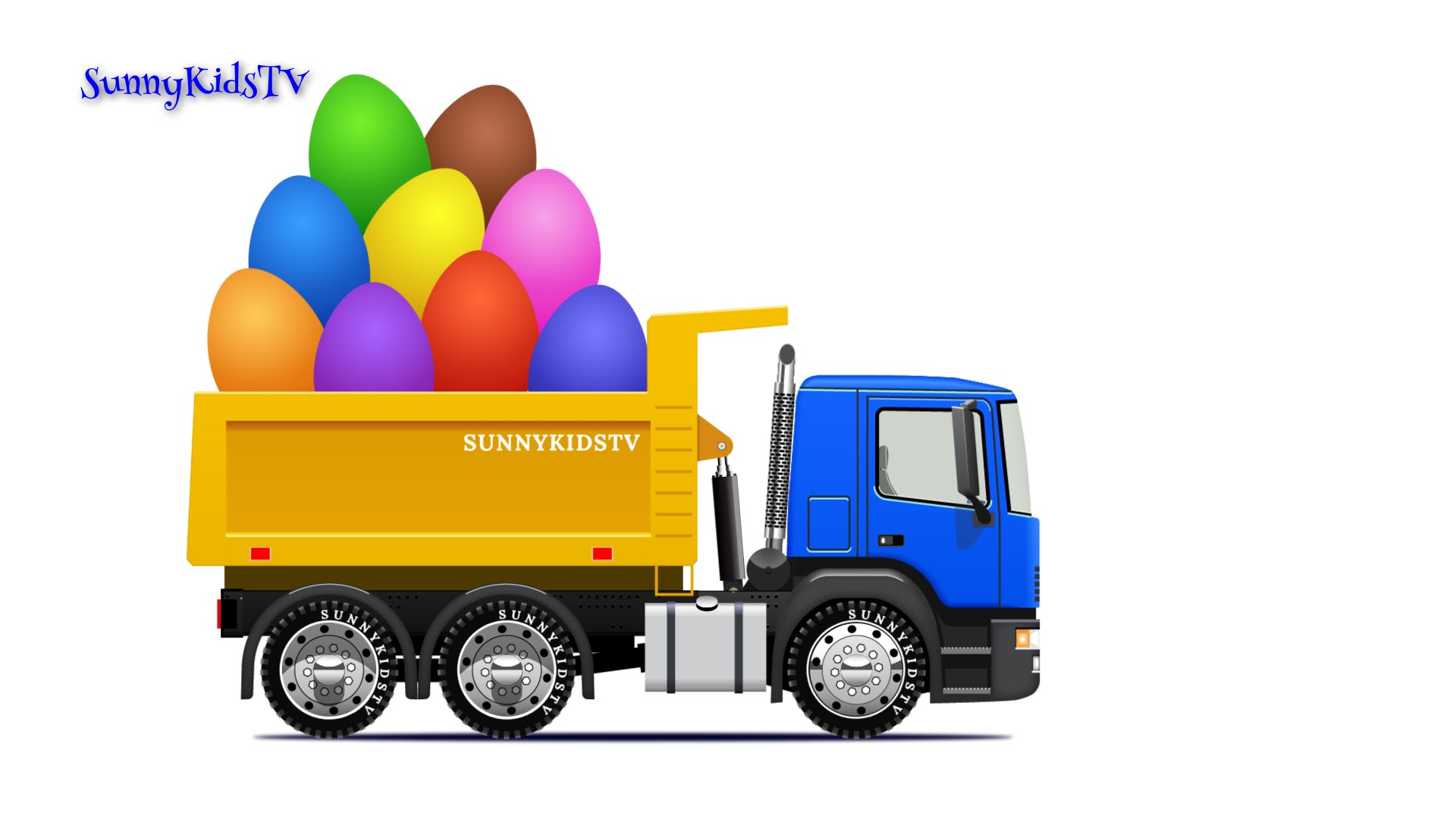 1920x1080 Trucks For Kids. Dump Truck. Surprise Eggs. Learn Fruits. Video
