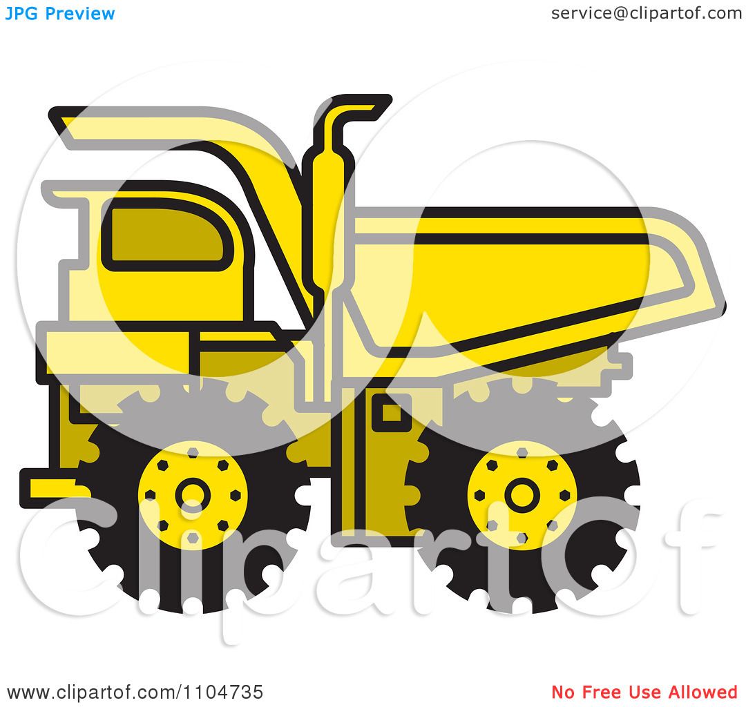 1080x1024 Clipart Of A Cartoon Dump Truck