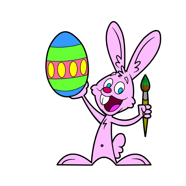 600x600 Cute Easter Bunny Clipart
