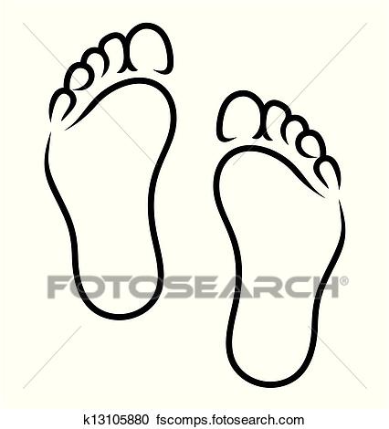 426x470 Clipart Of Feet K13105880