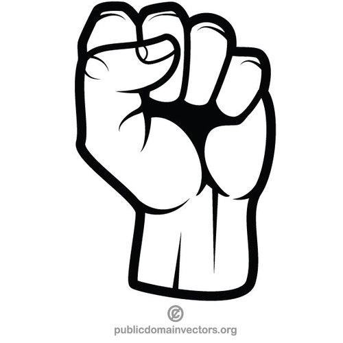 500x500 Clenched Fist Vector Clip Art Public Domain Vectors