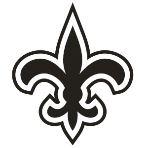 300x300 Fleur De Lis Saints Decal