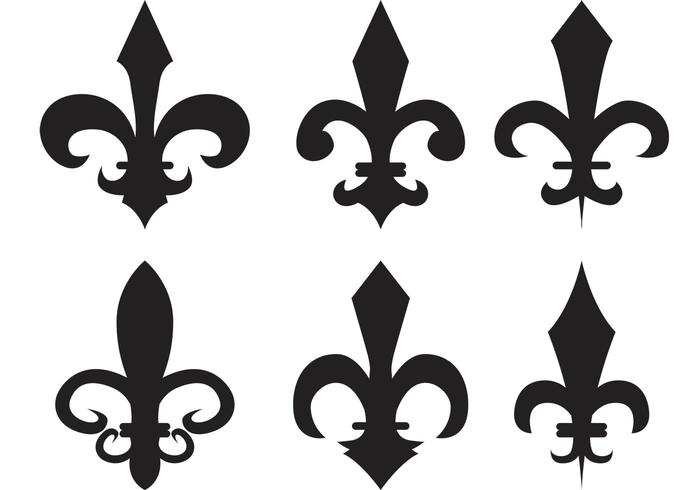 700x490 Fleur De Lis Vector Silhouettes