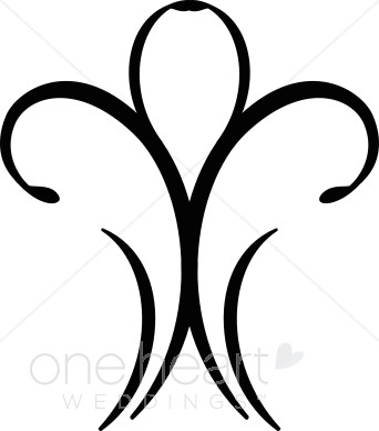 342x388 Clipart Fleur De Lis Wedding Flourish