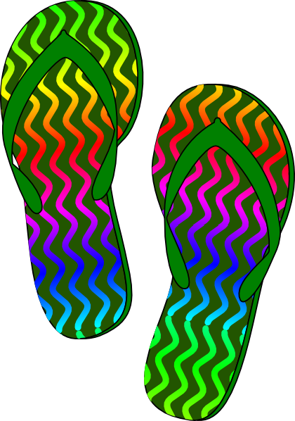 420x598 Green Flip Flops Clip Art