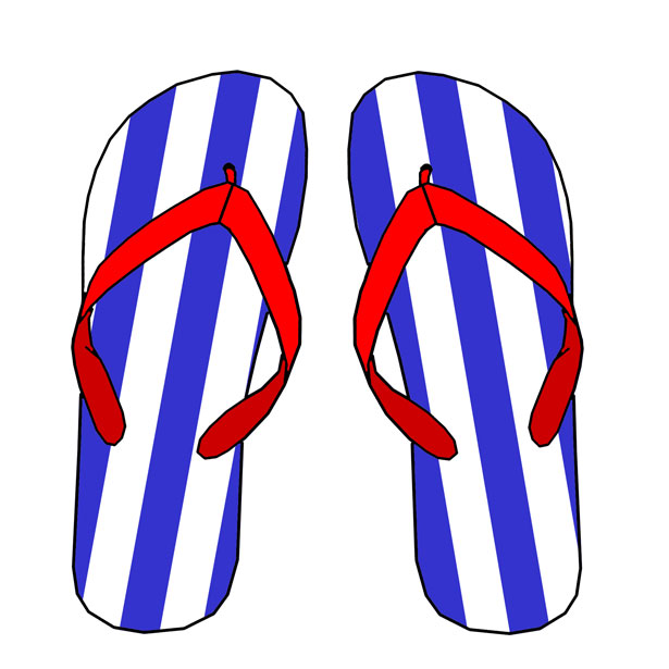 615x615 Patriotic Flip Flops Free Stock Photo