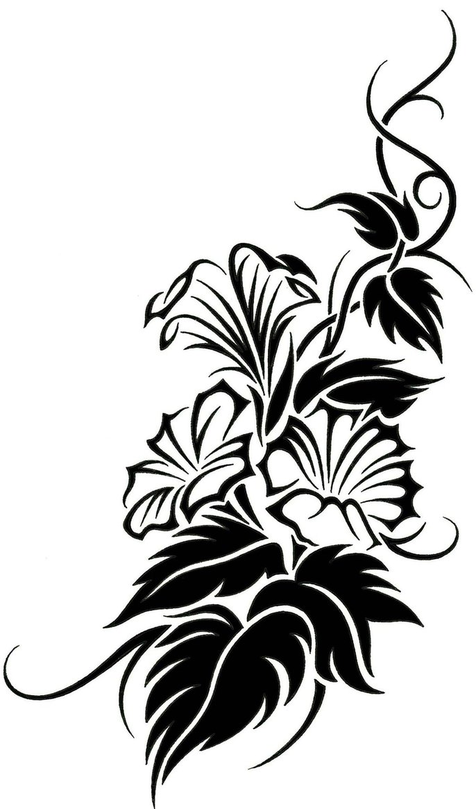 686x1165 Tribal Flower Tattoo Designs