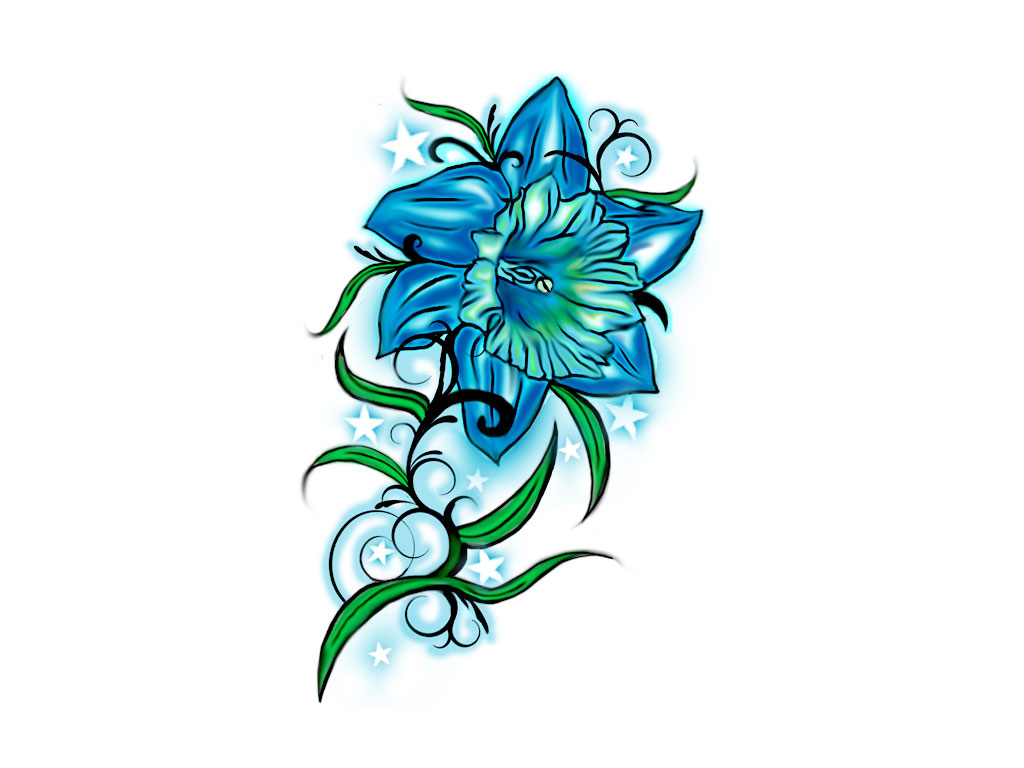 1024x768 Flower Drawings For Tattoos Free Designs
