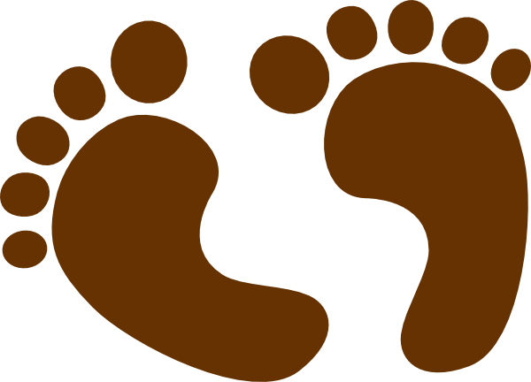 600x432 Free Baby Brown Foot Prints Clipart