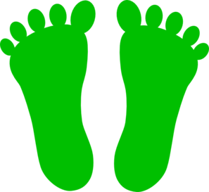 297x273 Green Footprints Clip Art