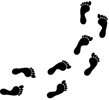 372x341 Path Footprints Clip Art
