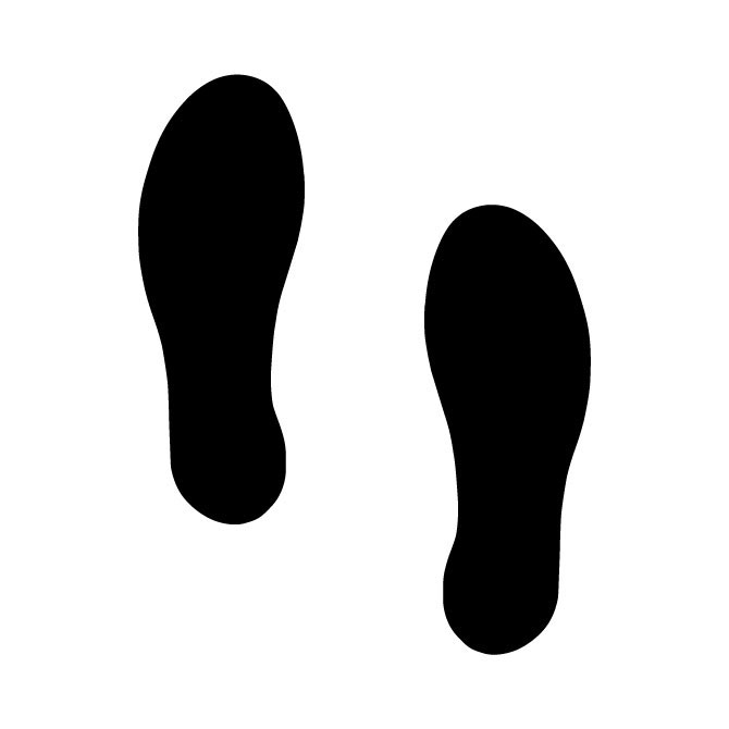 670x670 Tape Footprints Stop