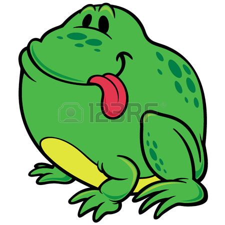 450x450 Illustration Of Cartoon Frog With Bug Royalty Free Cliparts