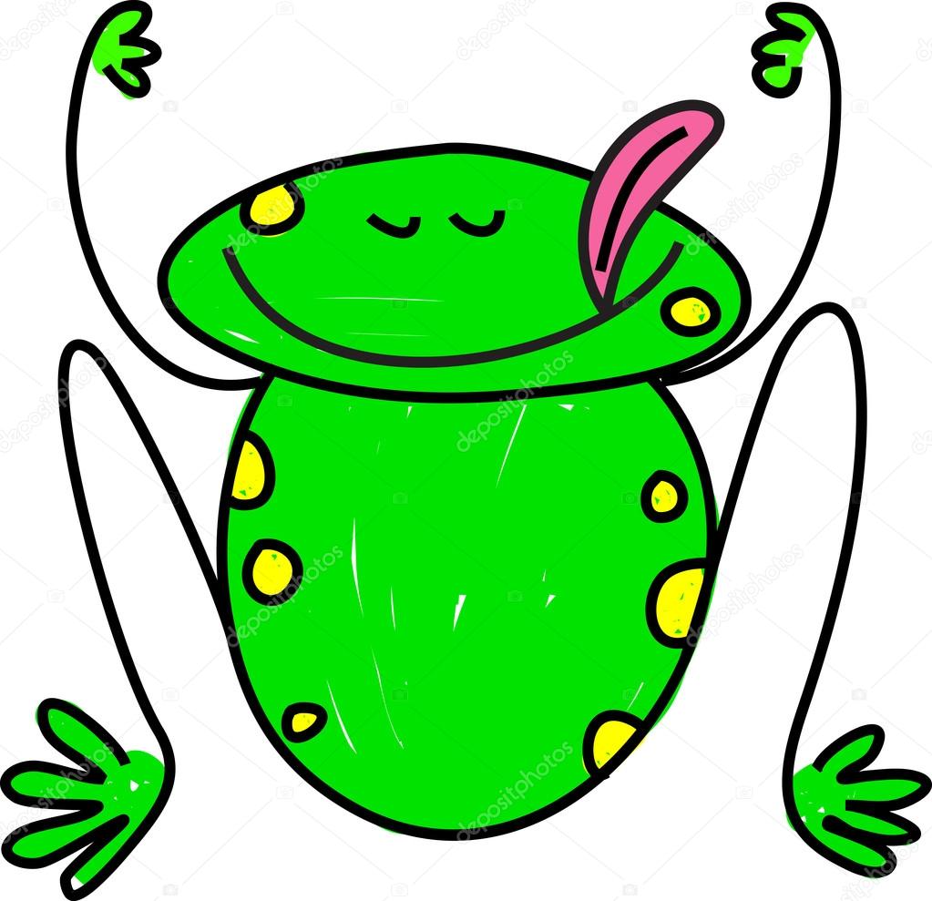 1023x989 Child's Drawing Of Frog Stock Vector Prawny