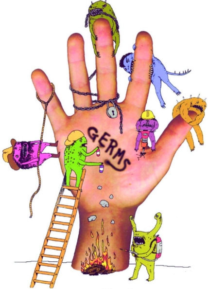 428x594 Germs On Hands Clipart