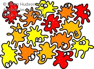 300x221 Image Of A Group Of Multiplying Red And Yellow Germs