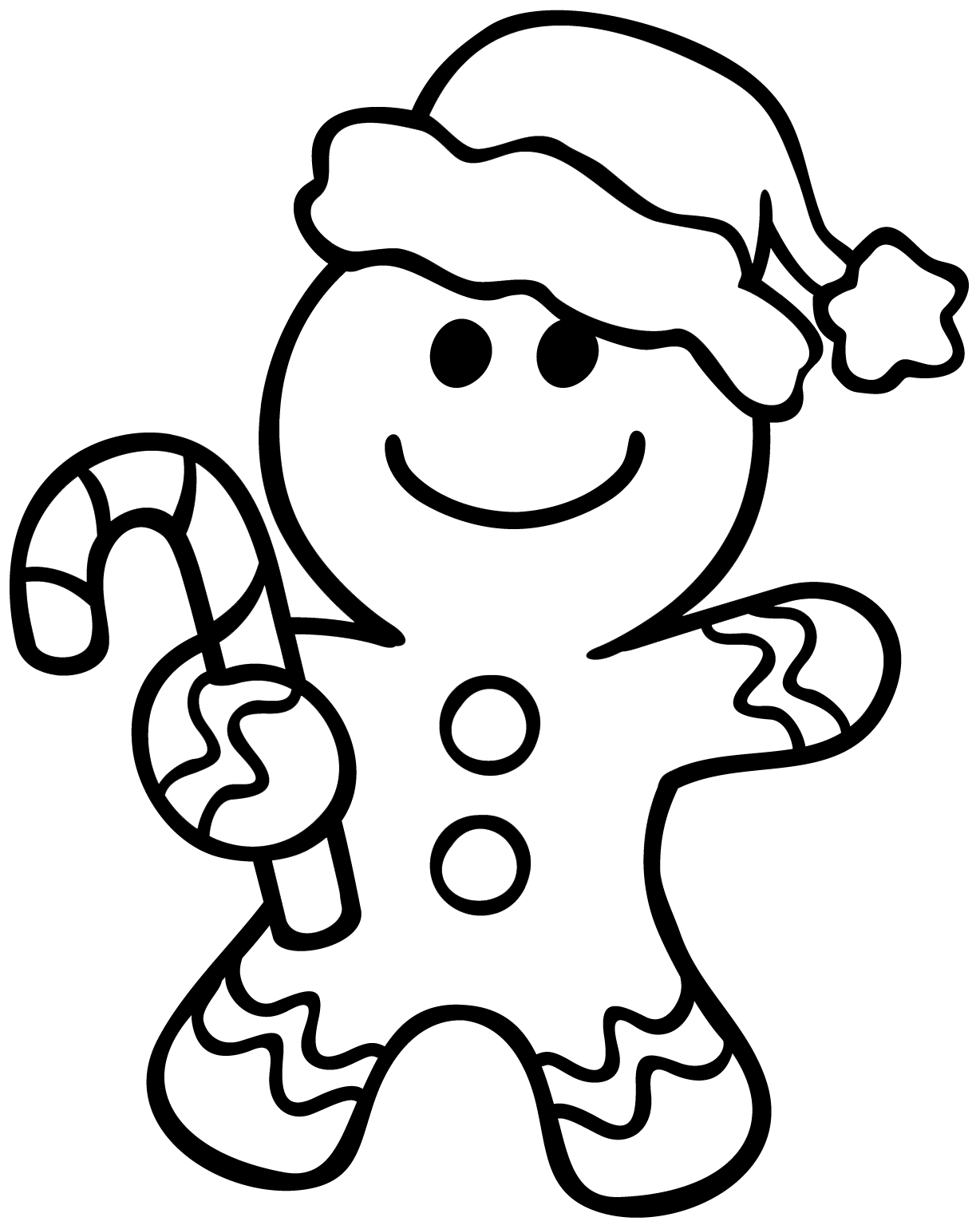 1228x1540 Gingerbread Man Coloring Pages