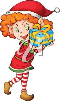 208x350 Little Girl Clipart Elf