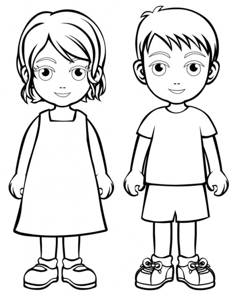 824x1024 Girl And Boy Coloring Pages