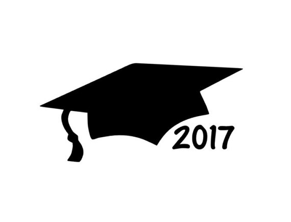 570x434 Graduation Cap Car Decal 2017 Graduation Gift Class Of 2017