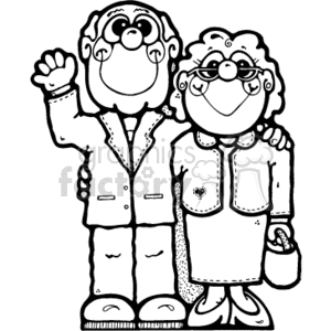 300x300 Grandparents Clipart Black And White