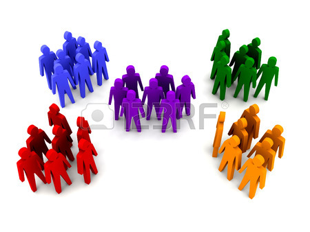 450x338 Different Groups Of People. Concept 3d Illustration Stock Photo