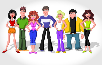 425x272 Cartoon Groups Of People Free Vector Download (20,370 Free Vector