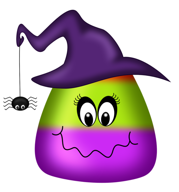 746x800 Halloween Candy Corn Witch