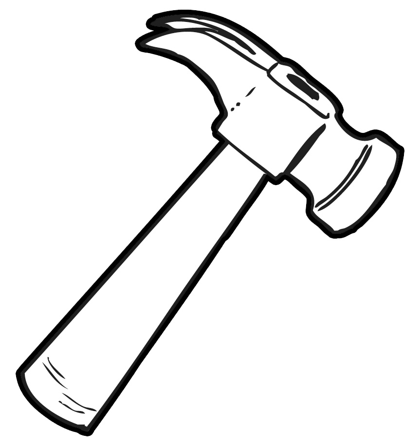 863x920 Nail And Hammer Clipart Kid