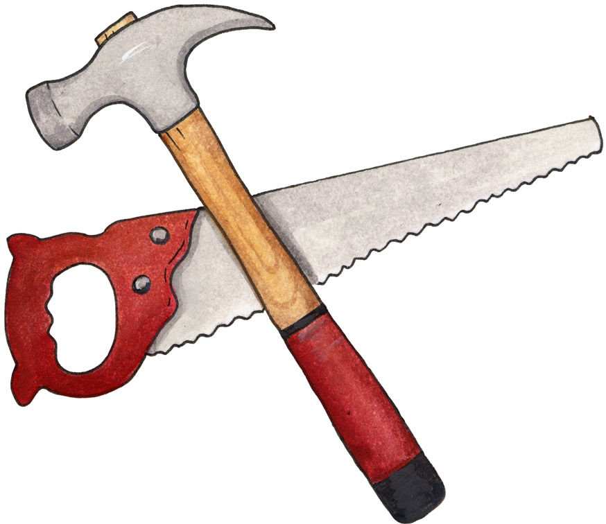 874x756 Saw And Hammer Clipart