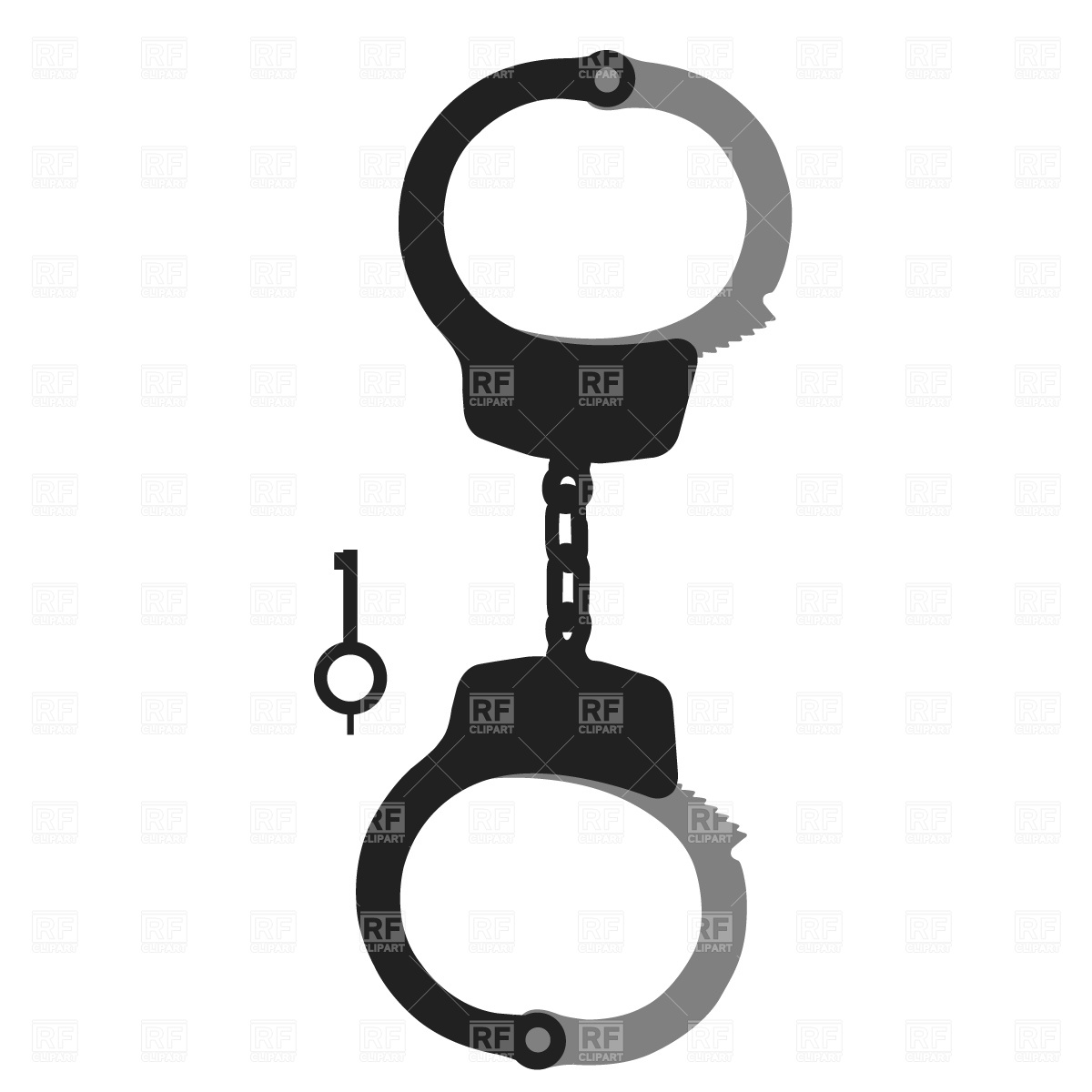 1200x1200 Handcuffs And Key Royalty Free Vector Clip Art Image