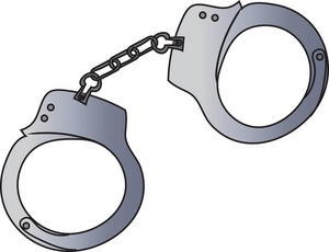 300x230 Handcuffs Clipart Kid