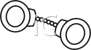 300x166 Pair Of Black And White Handcuffs