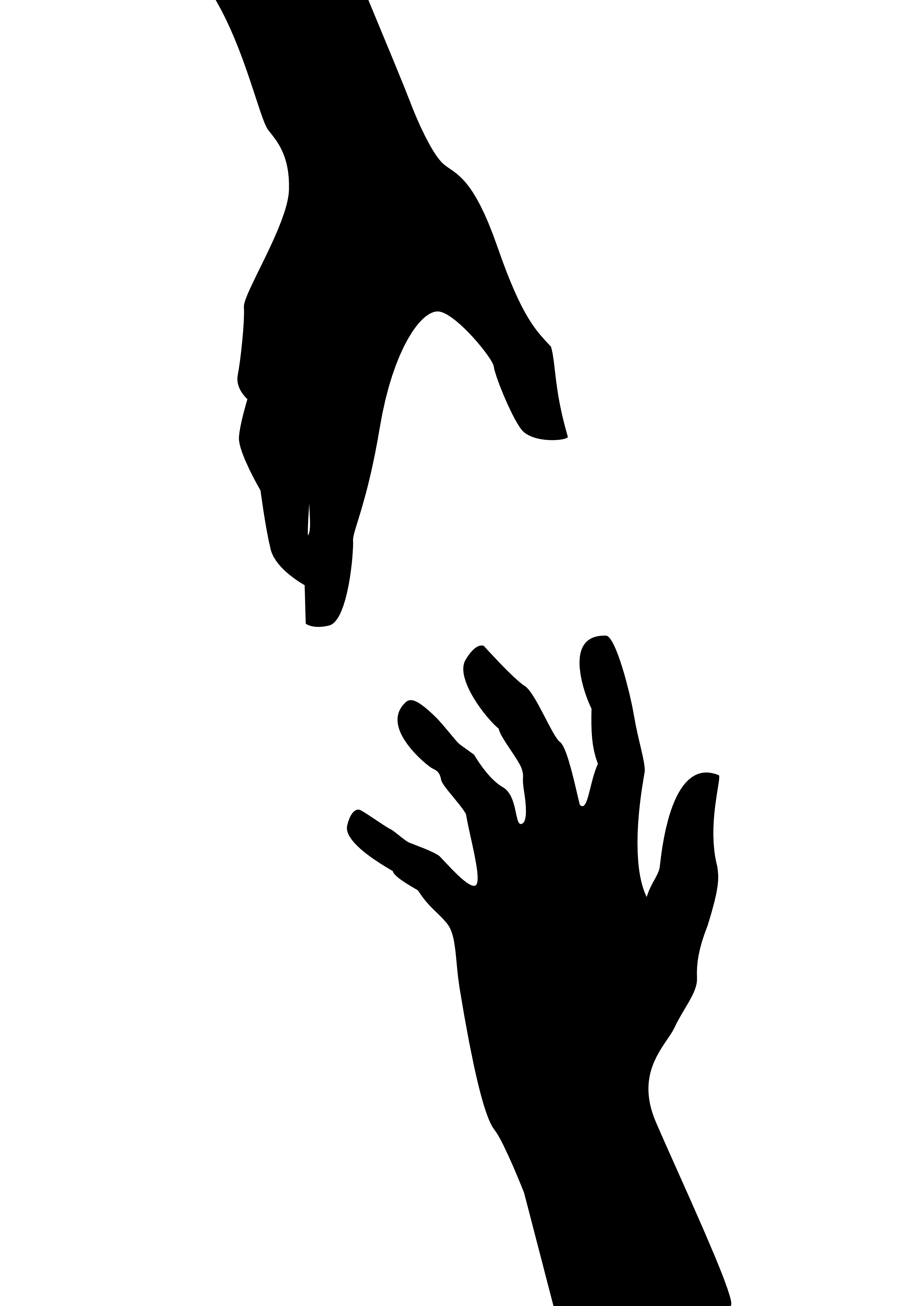 3477x4913 Free Helping Hands Clipart Image