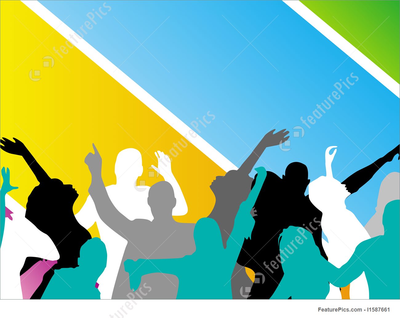 1300x1034 Young People Having Fun, Vector Stock Illustration I1587661