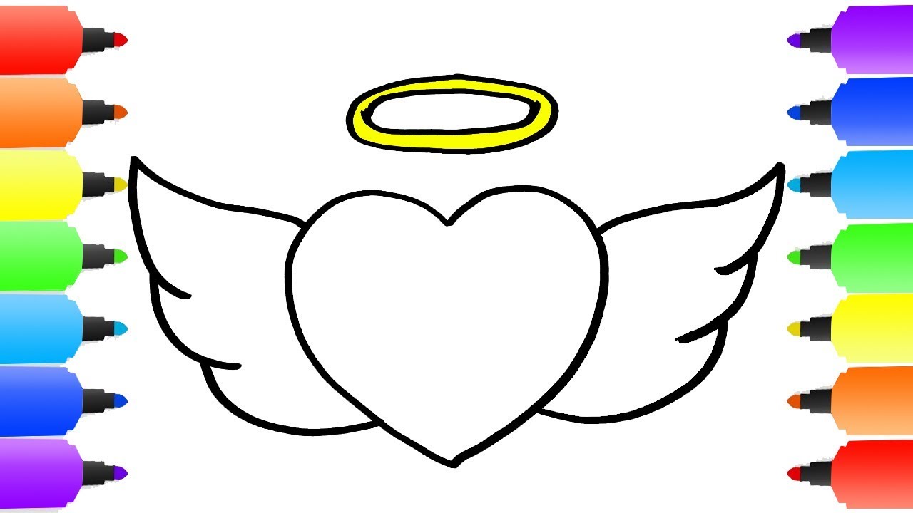 1280x720 How To Draw Heart For Baby. Drawings And Coloring Book For Kids