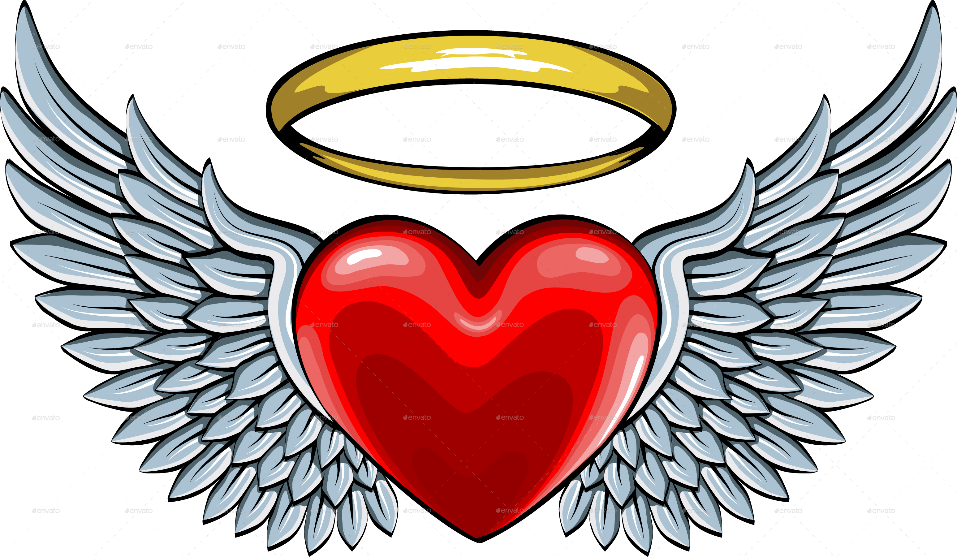 3093x1800 Halo Clipart Heart Wing