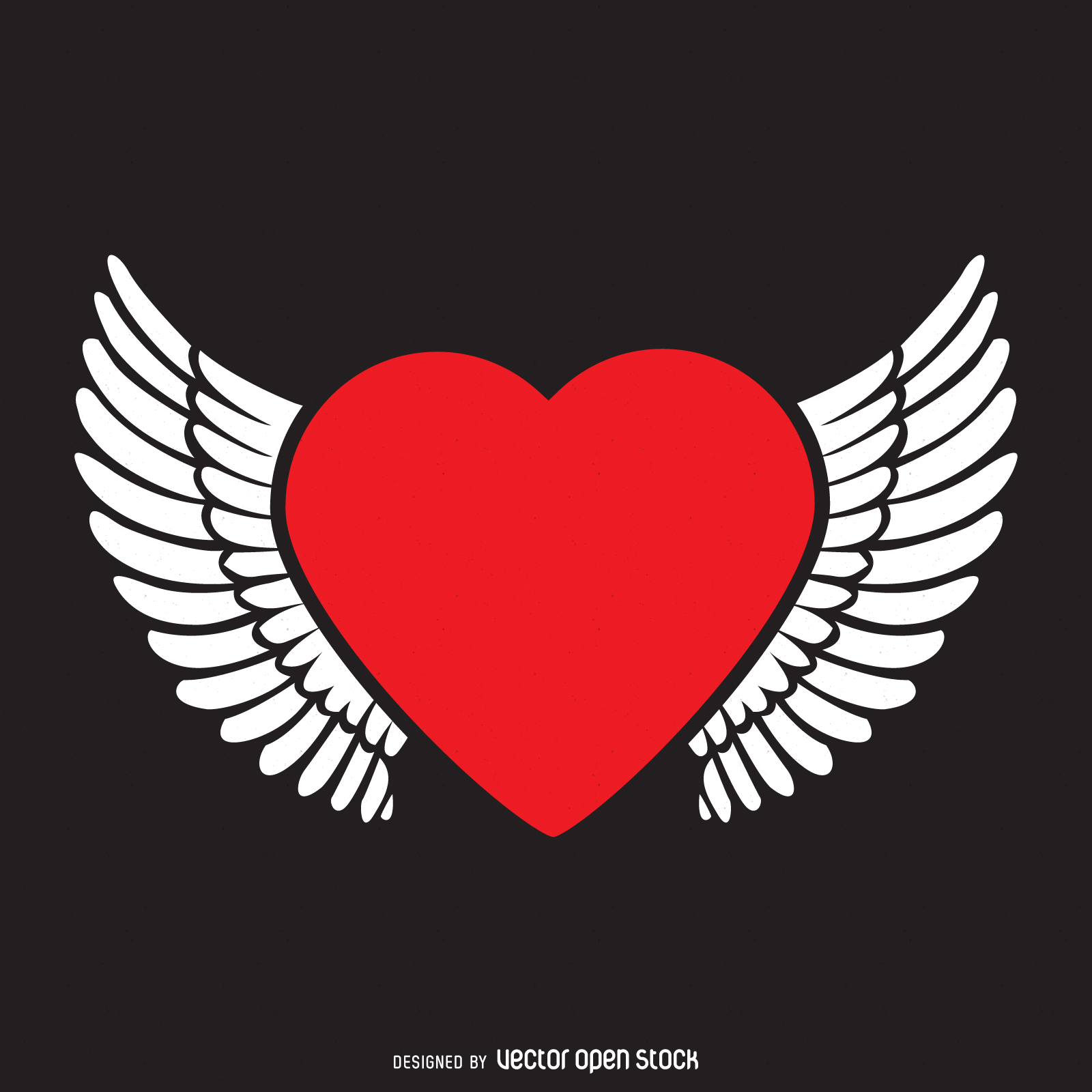 1600x1600 Heart With Wings Logo Template