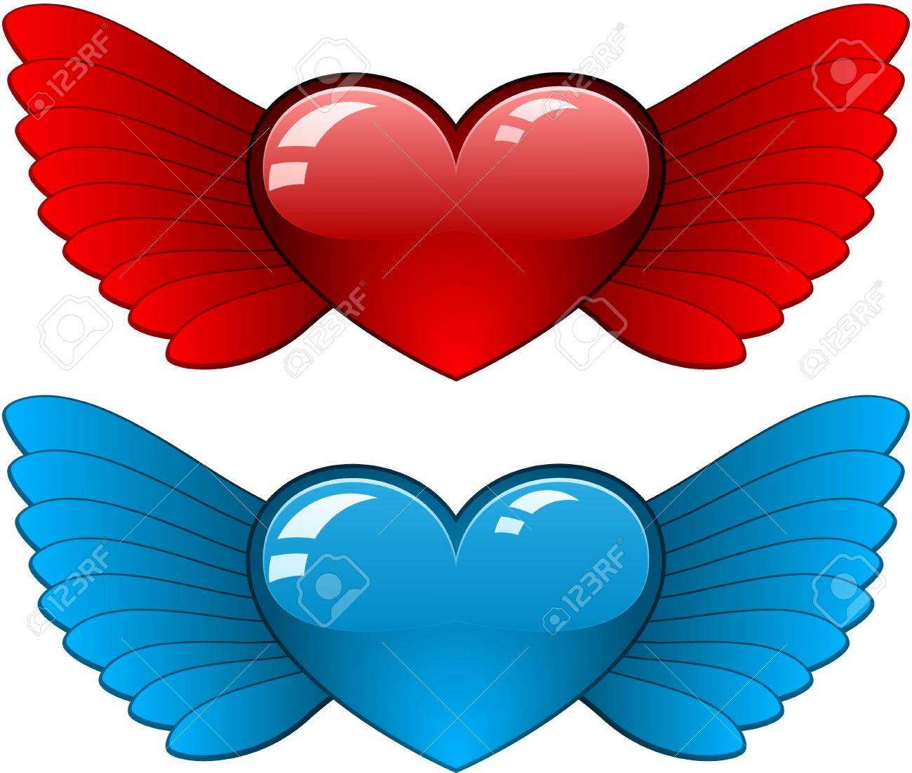 1300x1101 Hearts With Wings Pictures