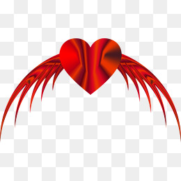 260x260 Heart With Wings, Heart Shaped, Wing, Decorative Pattern Png
