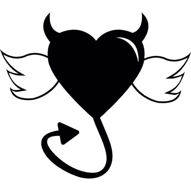 626x626 Devil Heart With Wings Icons Free Download