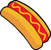 180x177 Clipart Pictures Of A Hotdog In A Bun