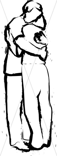 226x612 Clipart Hugging