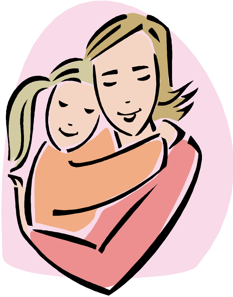 750x954 Mom And Daughter Hugging Clipart