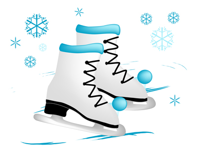 400x309 Ice Skates Illustration Cottonwood Whispers