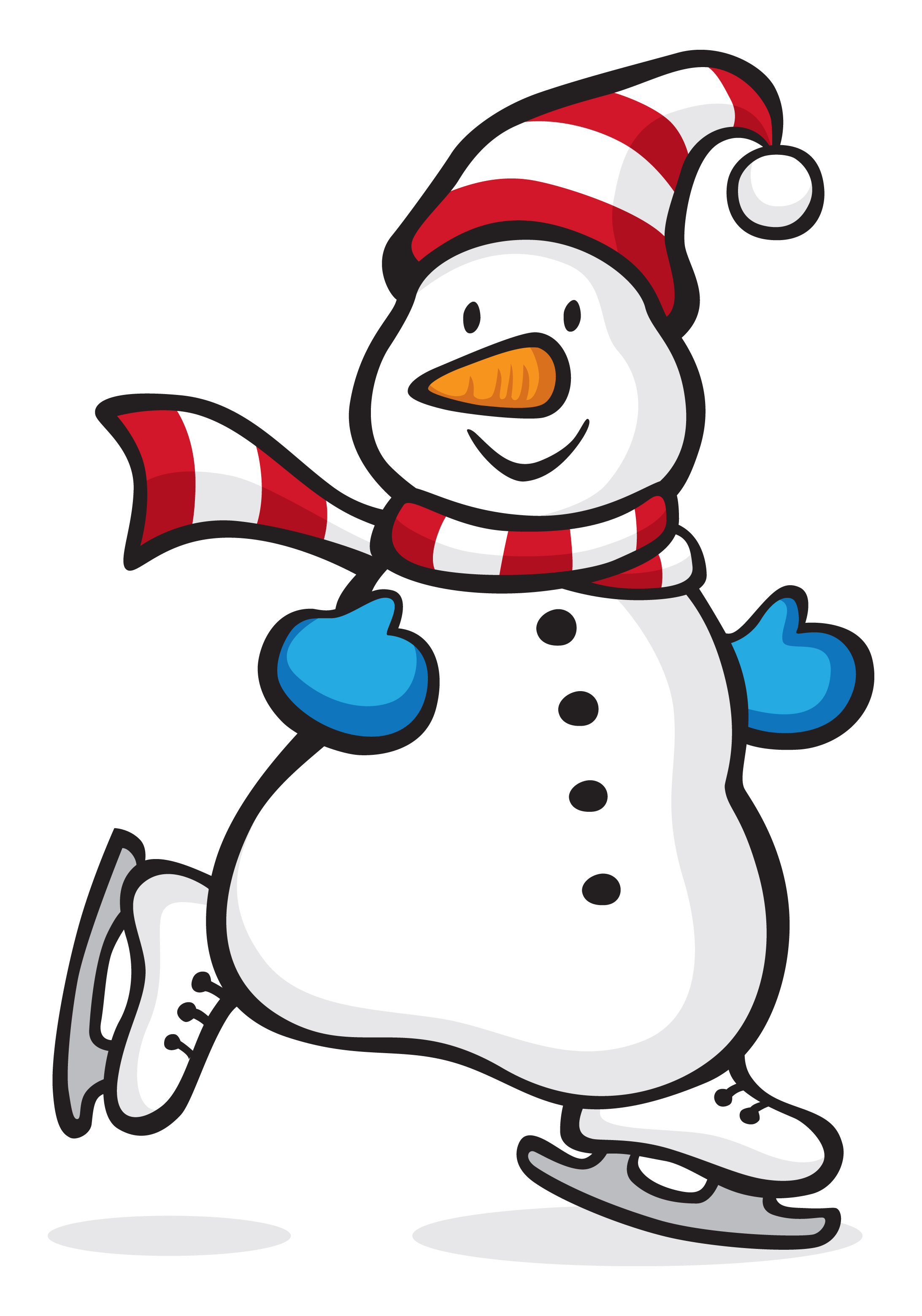 2185x3119 Snowman Clipart Ice Skating