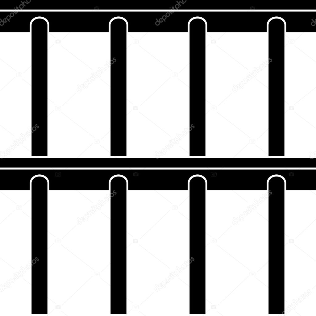1024x1024 Jail Bars Black Symbol Seamless Background Stock Vector
