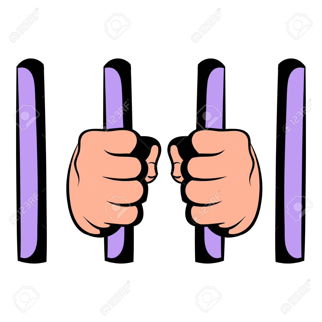 1300x1300 Man Behind Jail Bars Icon, Icon Cartoon Royalty Free Cliparts