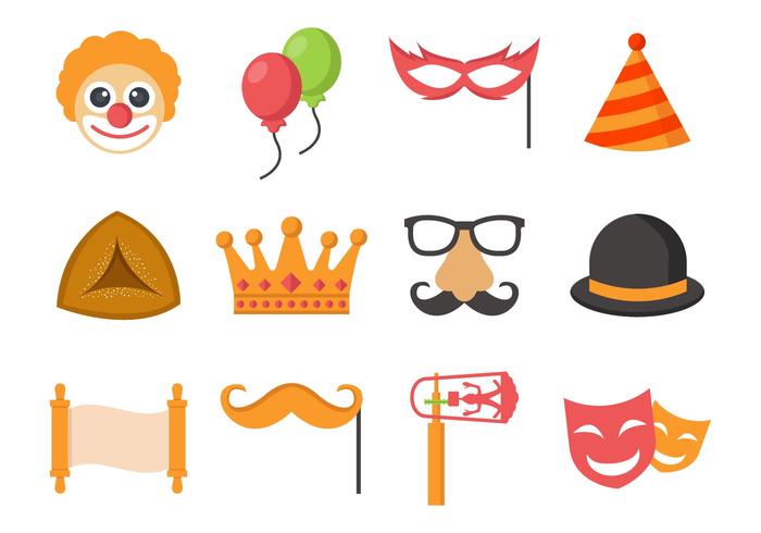 700x490 Free Jewish Holiday Purim Vector