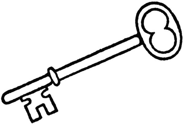 600x404 Key Clipart Old Style